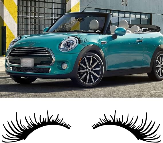 x xotic tech 18" x 8" Car Eyelashes for Car Headlight Fog Lights Decal Sticker Badge Funny Cute Auto Body Stickers Universal 2 Pieces