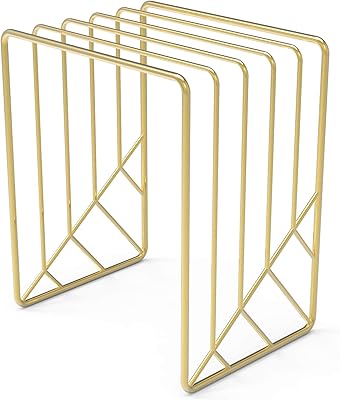 U Brands Metal Letter Sorter, Desktop Accessory, Vena Collection, Gold
