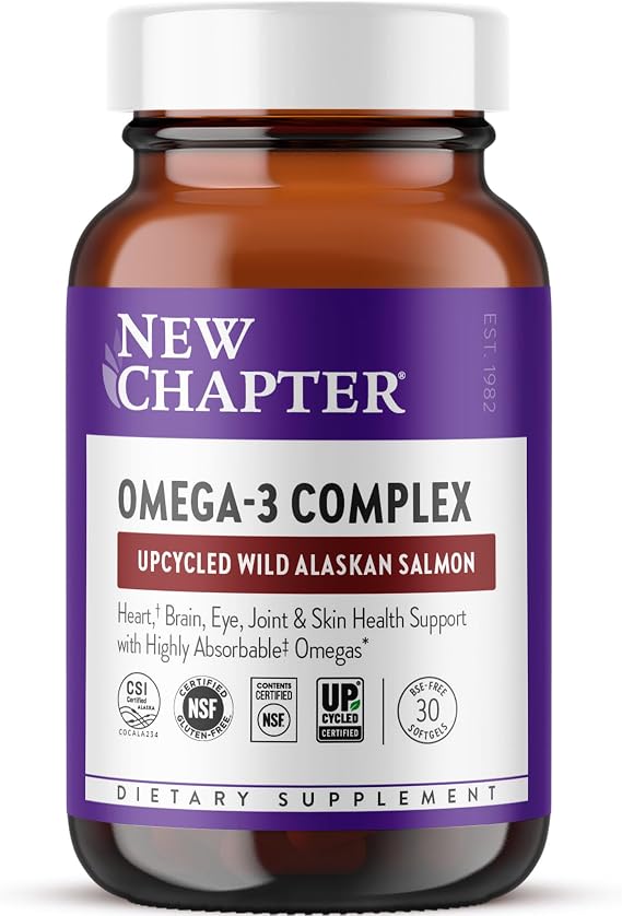 New Chapter Omega-3 Complex Fish Oil Supplement, 30 Count