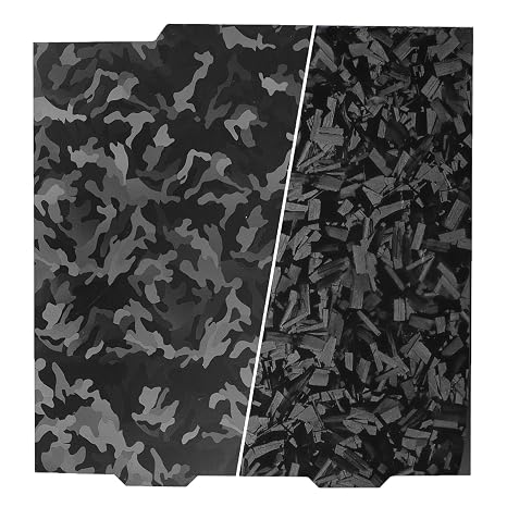 3D Build Plate for Bambu Labs A1 Mini 3D Pritner (Camouflage+Black Forged Carbon Fiber)