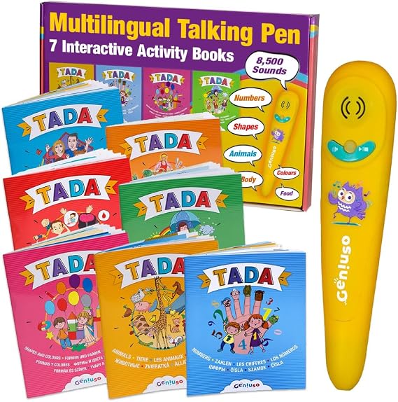 Talking Products, TADA Interactive Multilingual Activity Books with Talking Pen, Home Learning & Classroom Educational EAL Learning Resources, Reading Scanner for Early Years and Primary Schools