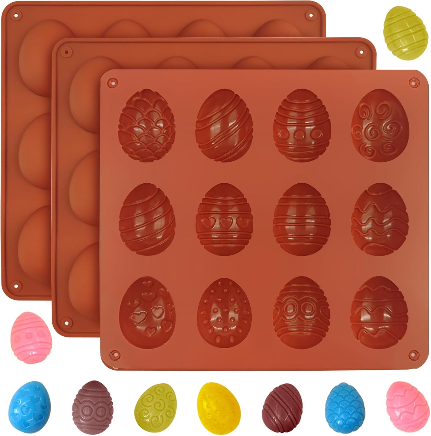 Christmas Chocolate Molds 3pcs Silicone Candy Molds Santa Claus Cane Christmas Tree Gingerbread Molds for Ice Cube Jelly Crayon Gummy Cupcake Decoration