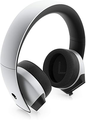 Alienware 7.1 PC Gaming Headset AW510H-Light: 50mm Hi-Res Drivers - Noise Cancelling Mic - Multi Platform CompatiblePS4,Xbox One,Switch via 3.5mm Jack, Gray
