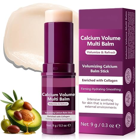 Calcium Multi Balm Stick Calcium Volume Multi Balm - Collagen Moisturising Stick for Face Eyes and Neck Hydrating and Firming for All Skin Types