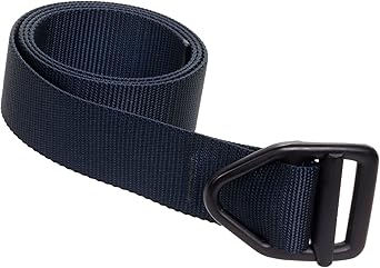 Bison Designs 38MM Light Duty Nylon Web Belt w V-Ring Buckle L Navy
