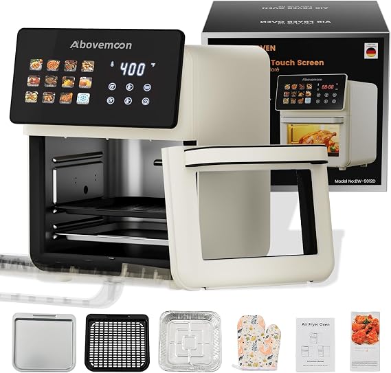 10 QT Beige Air fryer Oven & Multifunctional Digital Rotisserie