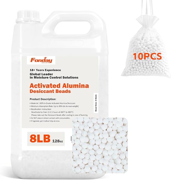 8LB Fonday Filament Drying Desiccant Activated Alumina More Powerful Rechargeable Dehumidifiers Moisture Absorber | Prevent Wet Filament |