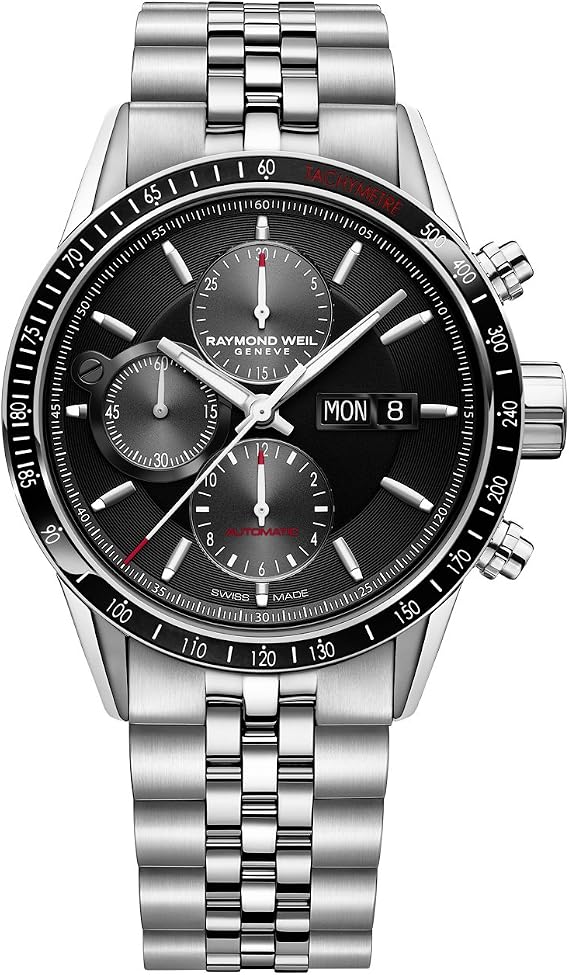 Raymond Weil Men's 7731-ST1-20621 Freelancer Analog Display Swiss Automatic Silver Watch