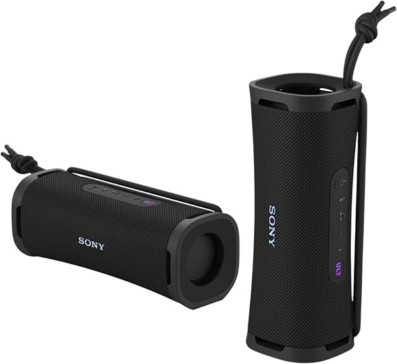 Sony ULT Field 1 Bluetooth Wireless Portable Speaker Bundle (Black, 2-Pack) | Echo Canceling Technology, Up to 12 hours of battery life, pumping out, Prepare to feel the bass, (2 items)