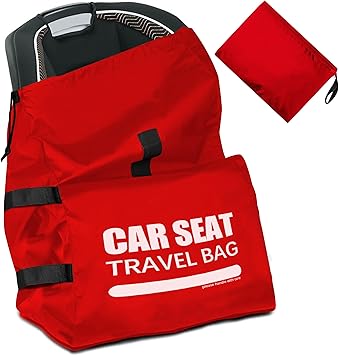 Car Seat Travel Bag for Airplane, Large Car Seat Bags for Air Travel, Carseat Storage Bag for Carseat Airport, Carseat Cover Travel - Baby Travel Essential