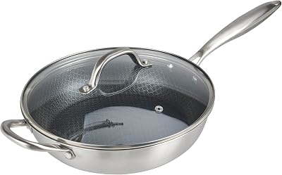Servappetit 3qt Saute Pan wLid & Hex Lining Silver