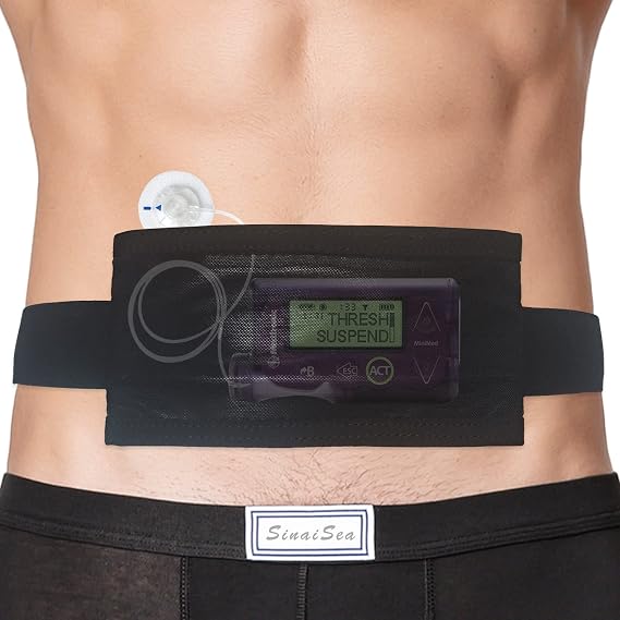 Mesh Insulin Pump Belt Diabetic Pump Holder Pouch Super Soft Diabetic Medical Device Waist Band T1D Fanny Pack Accessories Men Women Adult