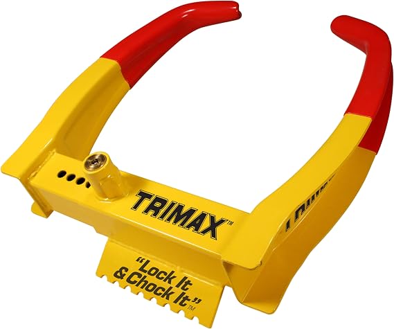 TRIMAX TCL75 - Trailer Wheel Lock - Fits 7"-11.25" Tires - Wheel Boot Lock for Trailer, Car, Truck, Boat, ATV, Camper, and More