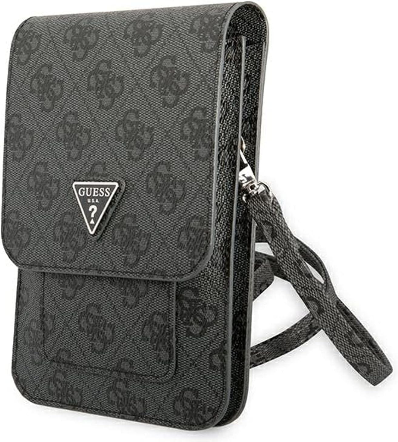 Guess Unisex Tasche Guwbsatmgr Grau Saffiano Triangle Bi-Fold Wallet