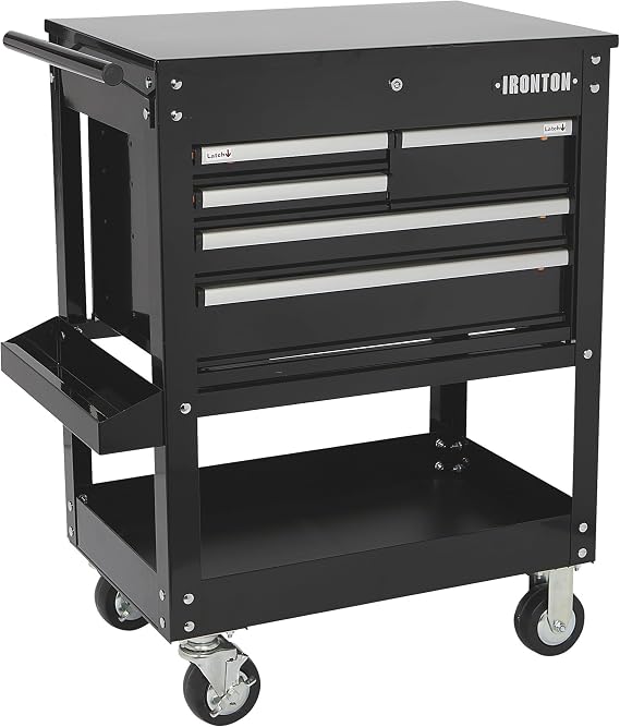 Ironton 30in. 5-Drawer Mechanic's Tool Cart, 700-Lb. Capacity