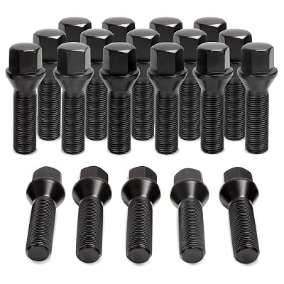 M14x1.5 Extended Lug Bolts for Wheel Spacer, 20PCS 14mmx1.5 40mm Shank Length Conical Seat Aftermarket Wheel Lug Bolts, Compatible with X3 E83 X5 E53 7 Series E6x Mercedes-Benz and More