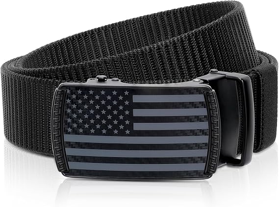 Beltroad American Flag Belt for Men Black Nylon Ratchet Belts 4th of July Patriotic Decorations
