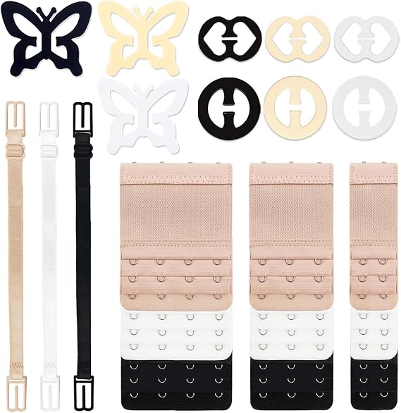 21 Pcs Adjustable Non-slip Bra Strap Clip Set Women's Sports Accessories Comfortable Bra Clip 2 Hook, 3 Hook, 4 Hook