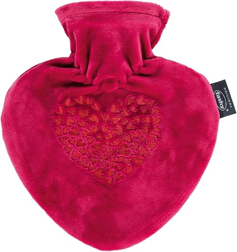 fashy Heart Warming Bottle with Cover and Embroidery Pink 0.7 L