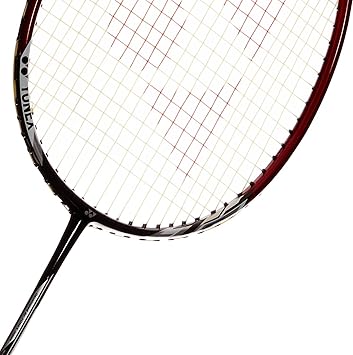 YONEX Badminton Racket Nanoray Series 2018 with Full Cover Professional Graphite Carbon Shaft Light Weight Competition Racquet High Tension Fast Speed Performance NR6000I - Black/Red, Pack of 1