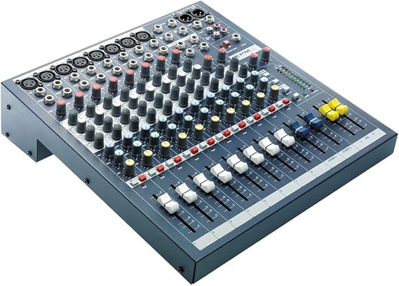 Soundcraft Brand EPM8 8-Channel Mixer, GB30 Mic Preamps, 48-Volt Phantom Power, XLR Connectors, Auxiliary Connectivity