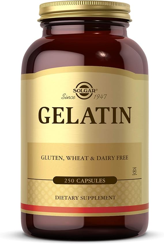 Solgar Gelatin 1680 mg, 250 Capsules - Supports Bone, Joint & Skin Health
