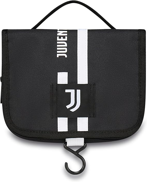 Juventus Taglia UNICA Modern White Black Cosmetic Bag with Handle for Boys Travel and Leisure