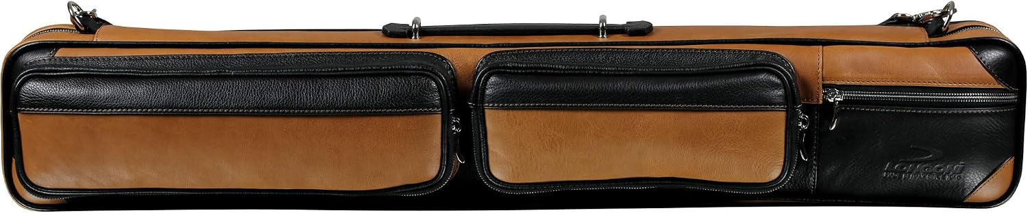 Longoni Giotto Autunno Luxury Leather Pool Carrom Billiards Soft Cue Case 4x8