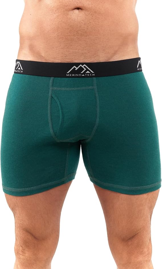 Men's Merino Wool Boxers 170 Brief Heathered Black 2-Pack by Merino.tech