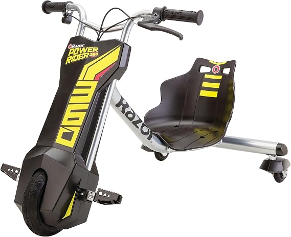 Razor PowerRider 360 for Kids Ages 8+ Electric Tricycle, Up to 9 mph, Welded Steel Fork, 12V Powered Ride-On, For Riders up to 120 lbs