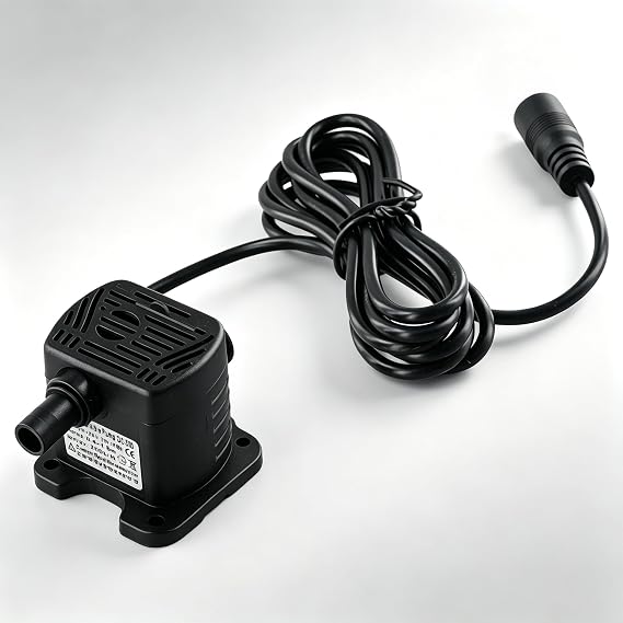 Solar Fountain Pump, DC 12V for MINI Solar Fountain Pump Replacement with 1.5m Wire,Powerful and Versatile Submersible Water Pump for Aquariums, Ponds, and Gardens(DC12V)