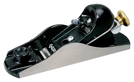 Groz Block Plane, BP/220 Fixed-Mouth Hand Plane with 42mm Cutter, 180mm Body, 21deg Blade Angle for Chamfering, Trimming, and General Woodworking (39791)