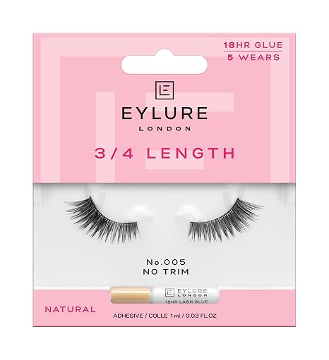 Eylure Volume Accent No. 005 Reusable Eyelashes, Adhesive Included, 1 Pair