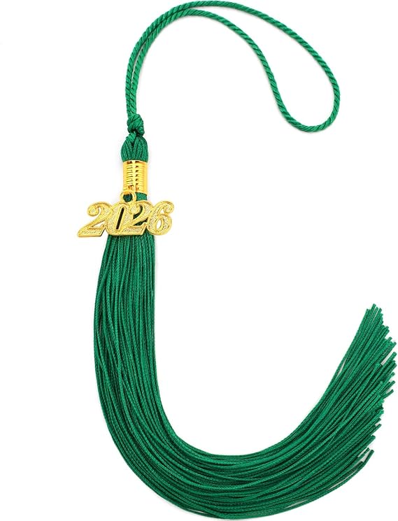 JULMELON 2026 Tassels Graduation Green Tassel Class of 2026 with Year Charm