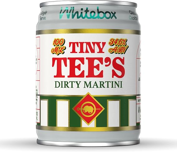 WHITEBOX COCKTAILS Ready to Drink Tiny Tee's Dirty Martini, 1 x 100ml Can