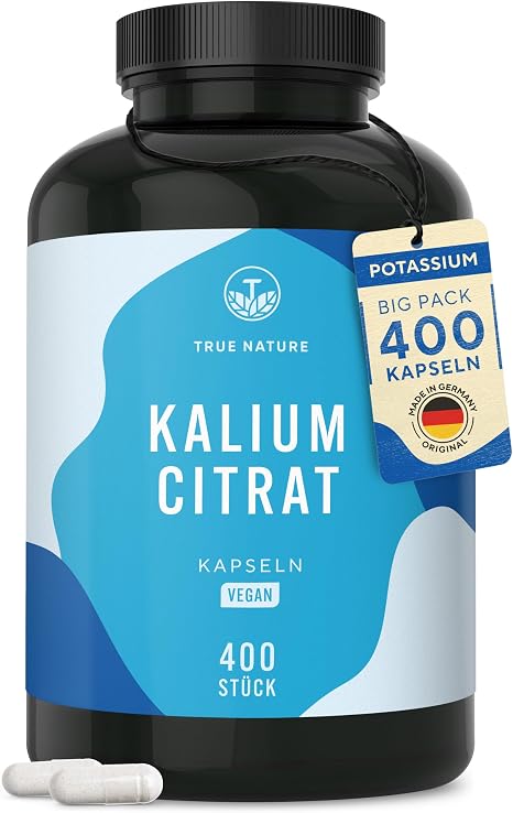 True Nature - Potassium Potassium - 400 Capsules - 2222mg per Day Potassium Citrate