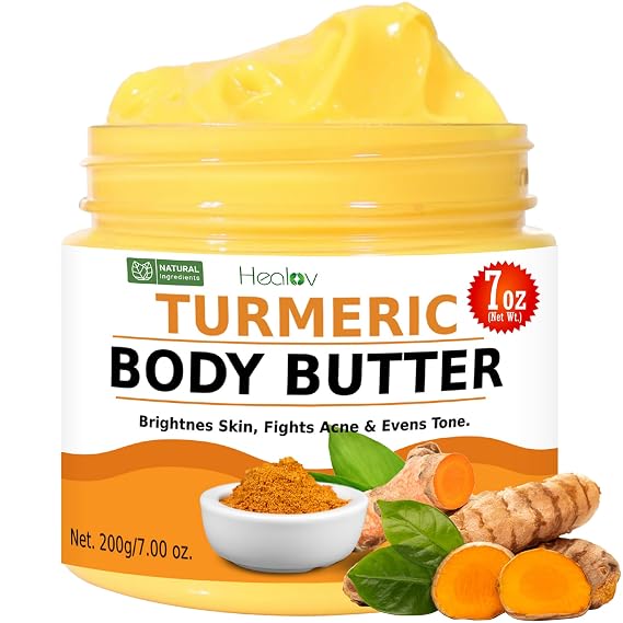 Turmeric Face Cream All Natural Skin Brightening Cream Turmeric Whipped Body Butter for Dark Spot Care & Uneven-Looking Skin Turmeric Skincare Moisturizes, Nourishes & Promotes a Radiant Glow