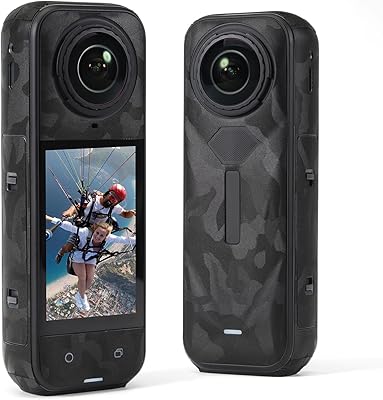 Anti-Scratch Skin for Insta 360X5 Protective Sticker Camouflage Black Decals Action Camera Accessories for 360X5 Full Wrap Protection