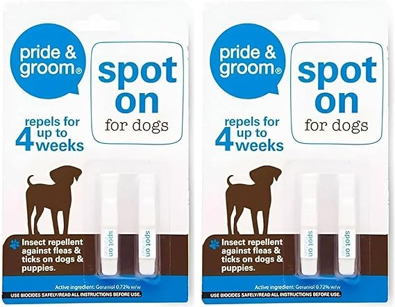 VR Angle 2 Pack Dog Flea and Tick Treatment | Fast-Acting Spot-On Solution for Dogs | Easy Application, Quick Relief and Lasting Protection