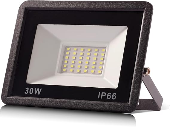 30W LED spotlight, outdoor 3000lm LED wall spotlight, outdoor spotlight, cool white 6000K waterproof IP66 LED light spotlight, [Energy Class F] for workshop garage garden
