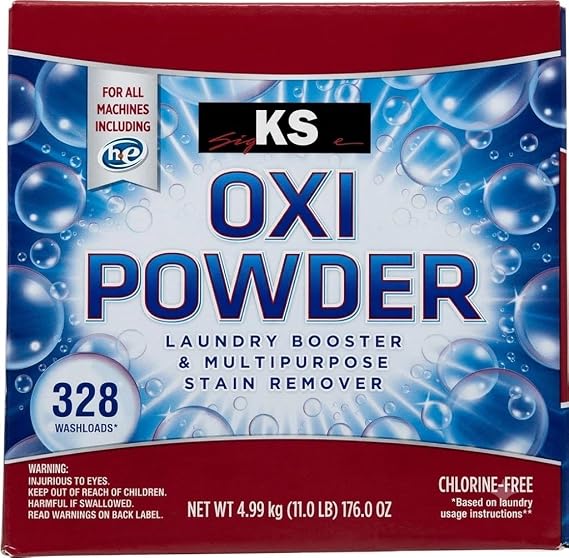 KS Oxi Powder Laundry Booster & Multipurpose Stain Remover, 11lb