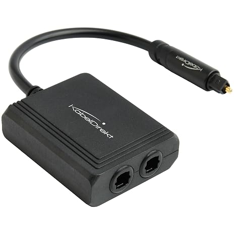 KabelDirekt Optical Audio Splitter, 1-to-2 Soundbar