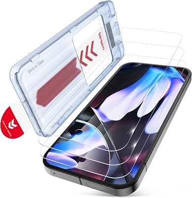 BERSEM 3 Pack for Google Pixel 10 Pro XLPixel 9 Pro XL Screen Protector, 9H Tempered Glass Film with Customized Installation Tray, Fingerprint Unlock, Military Grade Shatterproof, HD Clear, Scratch Resistant