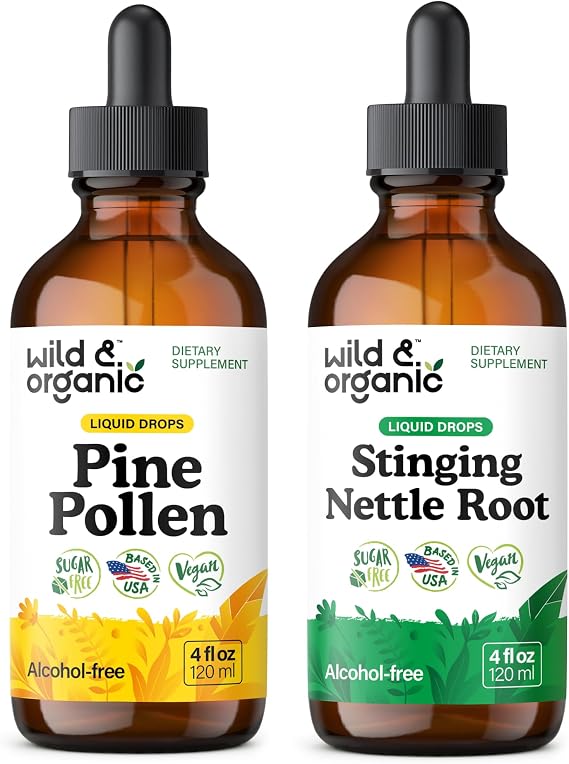 Pine Pollen Tincture 4 fl oz & Stinging Nettle Root Tincture 4 fl oz