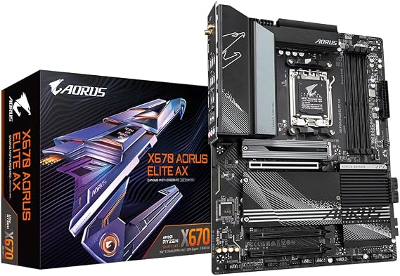 Gigabyte AORUS Elite AX AMD X670 Socket AM5 ATX DDR5 Motherboard