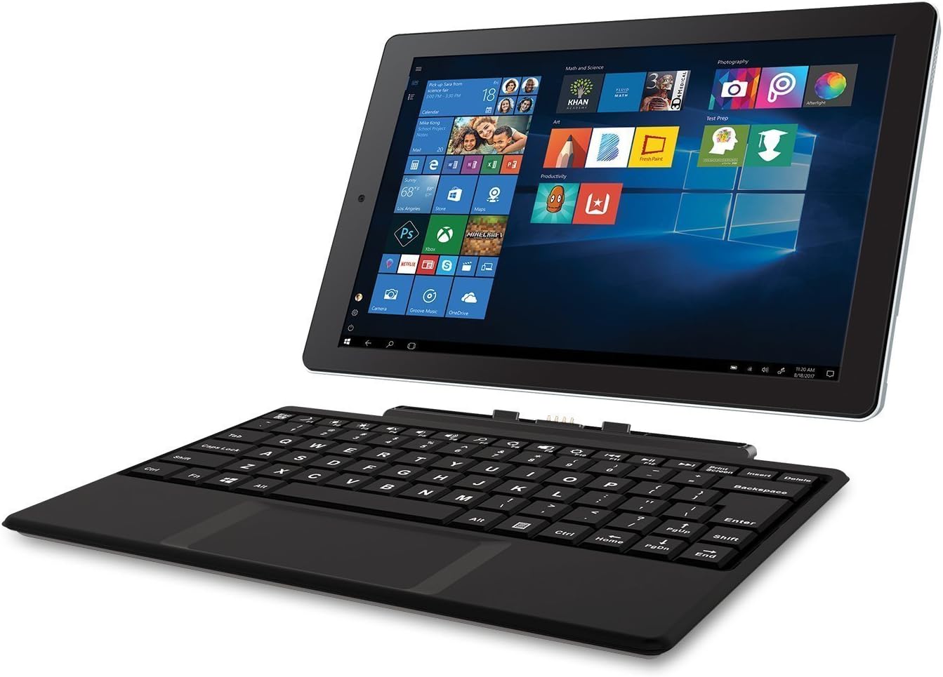 2016 RCA Cambio 10.1 2-in-1 Tablet PC with Detachable Keyboard and Windows 10 Black