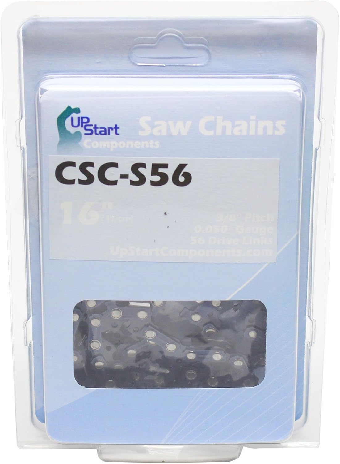 6-Pack Replacement 16 Semi Chisel Saw Chain for Echo, Husqvarna Compatible with - Echo Cs 400, Husqvarna 240, Echo Cs 310 16 inch, 38 Low Profile Pitch, 0.050 Gauge, 56 Drive Links, CSC-S56