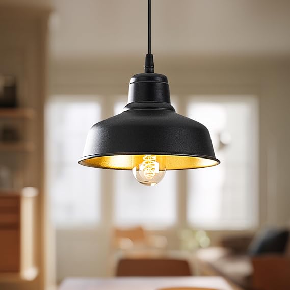 Oscuro Black Single Pendant Lighting, Home, Office, Cafe, Restaurant Chandeliers, E27 Duy [Energy Class A]