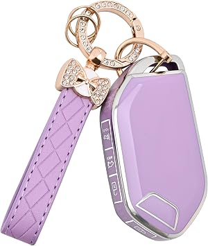 for kia Key Fob Cover - 5 Button Soft TPU Protection Car Key Case for Telluride 2023 2024 2025 EV5 Sorento K4 K5 GT-Line Remote Smart Key(Purpe)