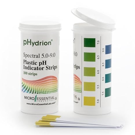 Micro Essential Lab 9400 Plastic pH Test Strips, 5.0 - 9.0 pH